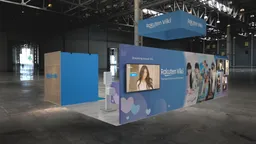 30x50 Island booth design by Reaction Space